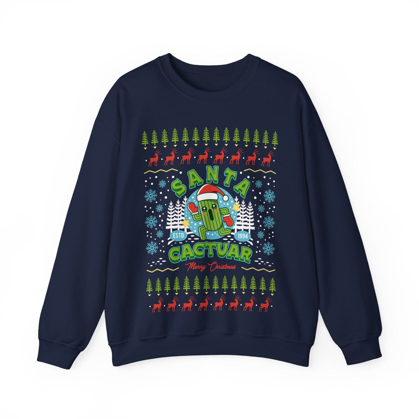 Santa Cactuar Christmas Unisex Crewneck Sweatshirt