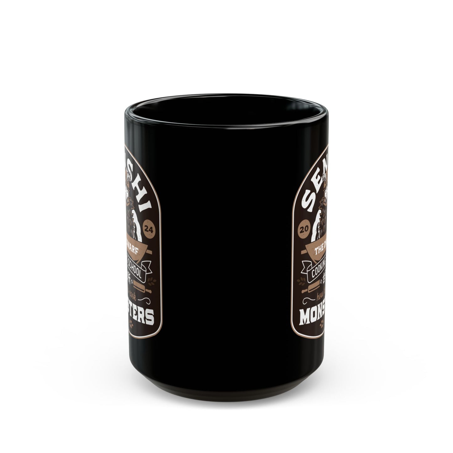 Dwarf Cooking School Emblem Black Mug