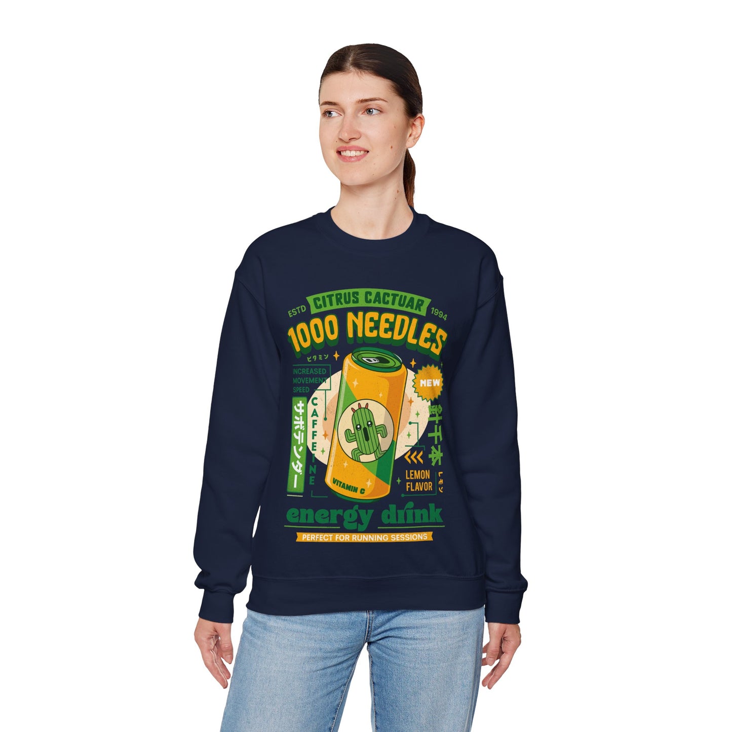 Cactuar Energy Drink Unisex Crewneck Sweatshirt