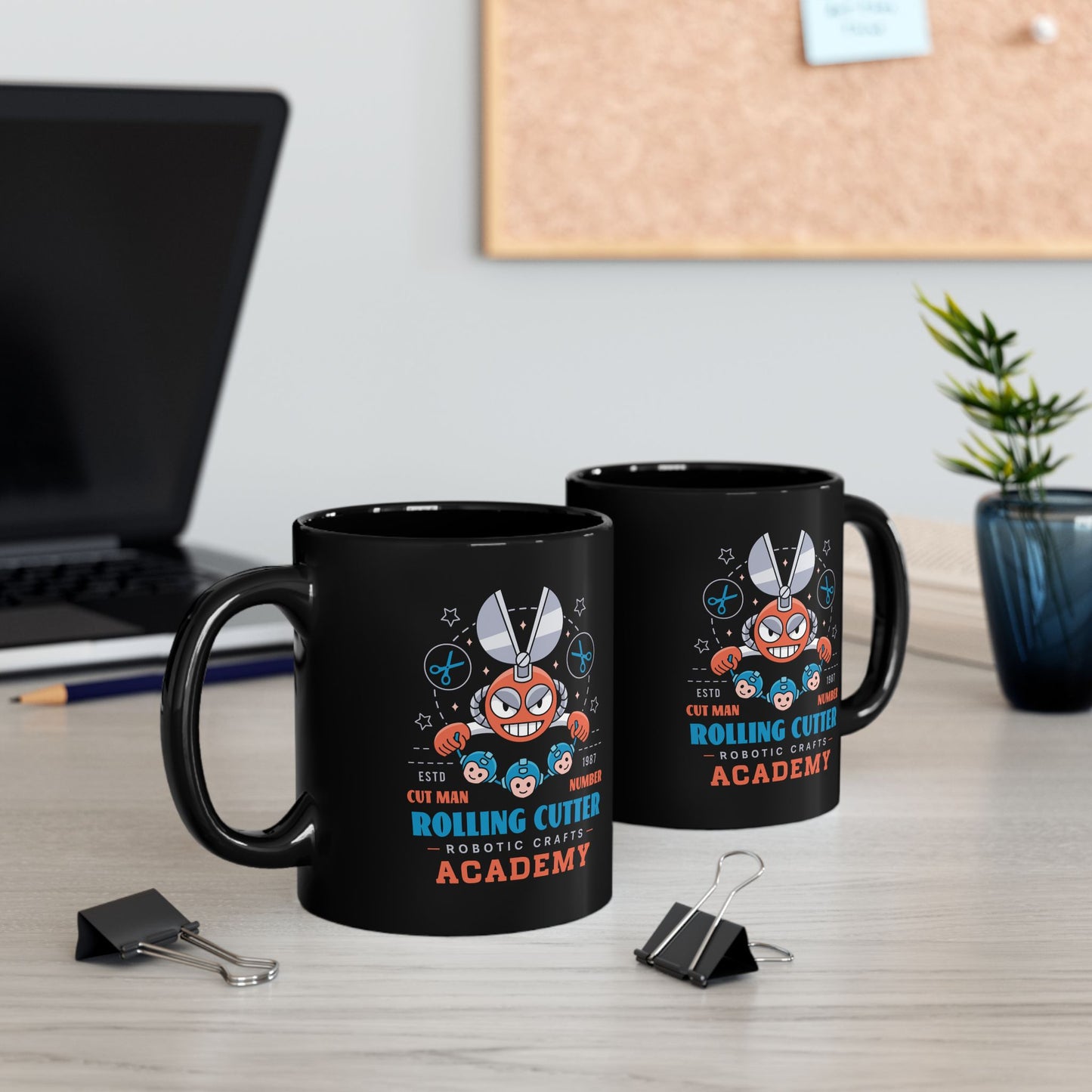 Rolling Cutter Academy Black Mug