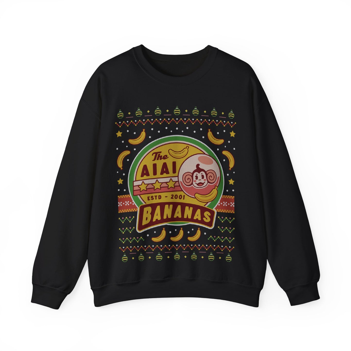 Aiai Bananas Ugly Sweater Unisex Crewneck Sweatshirt