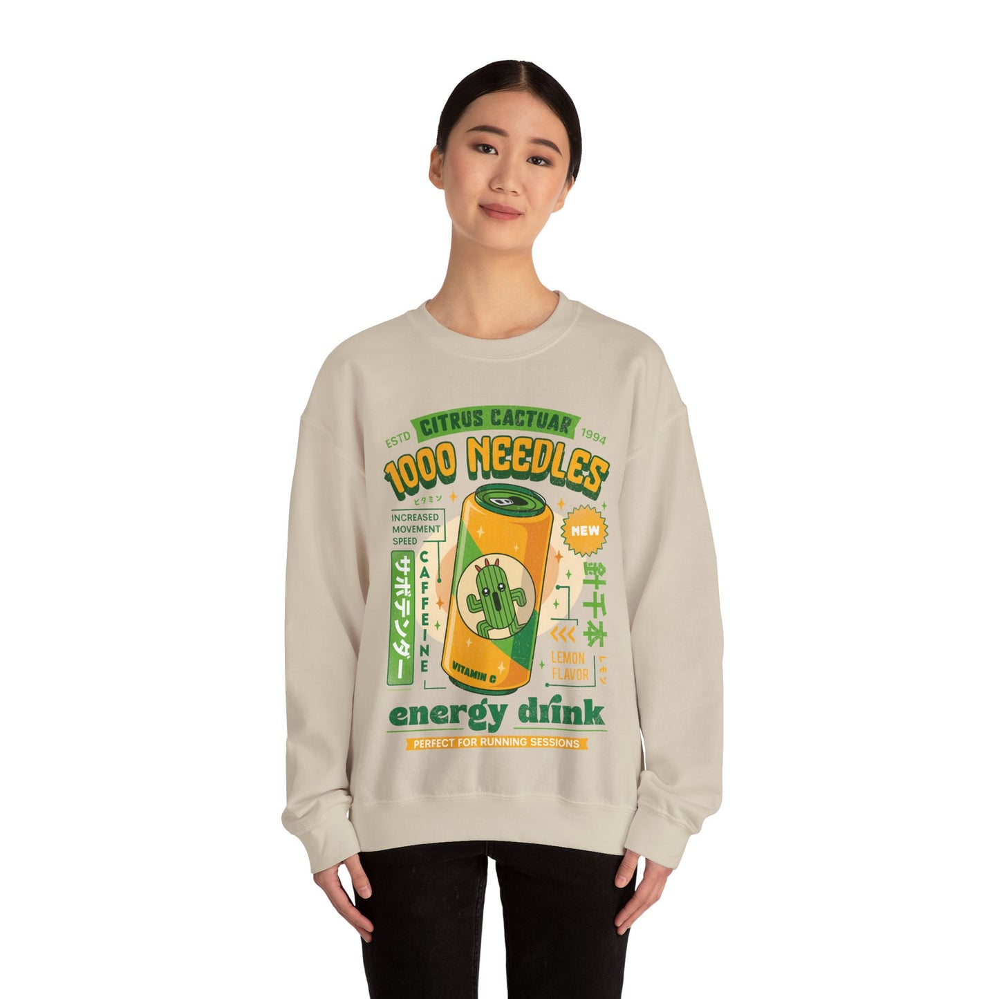Cactuar Energy Drink Unisex Crewneck Sweatshirt