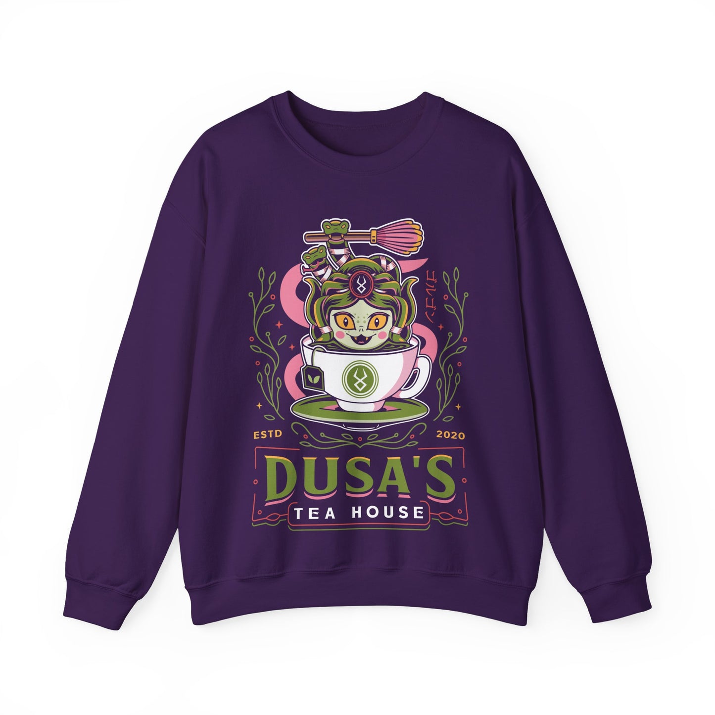 Dusa Green Tea Emblem Crewneck Sweatshirt