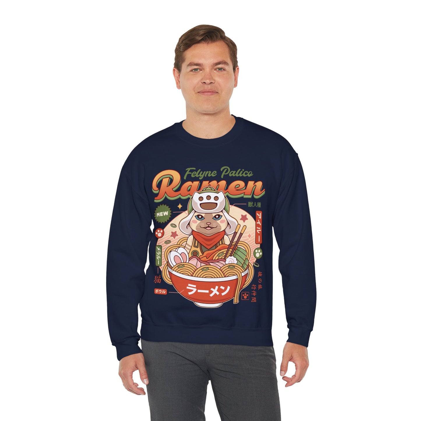 Felyne Palico Ramen Unisex Crewneck Sweatshirt