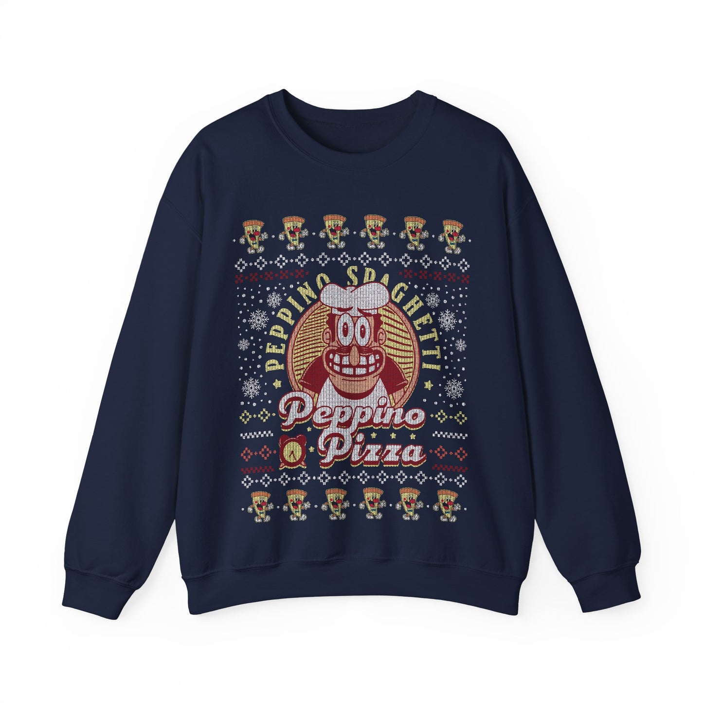 Peppino Pizza Ugly Sweater Unisex Crewneck Sweatshirt