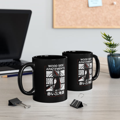 Wood Side Apartments Monster Black Mug