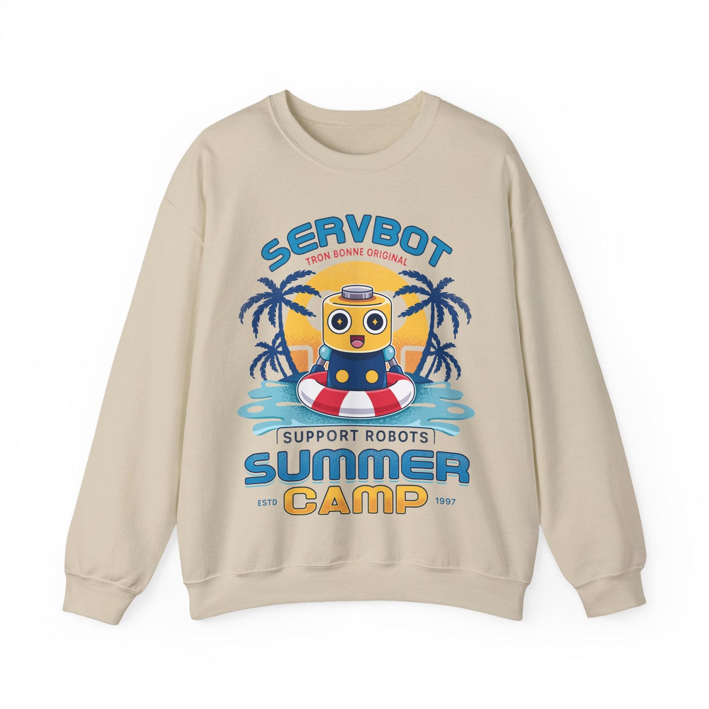 Servbot Summer Camp Vintage Crewneck Sweatshirt
