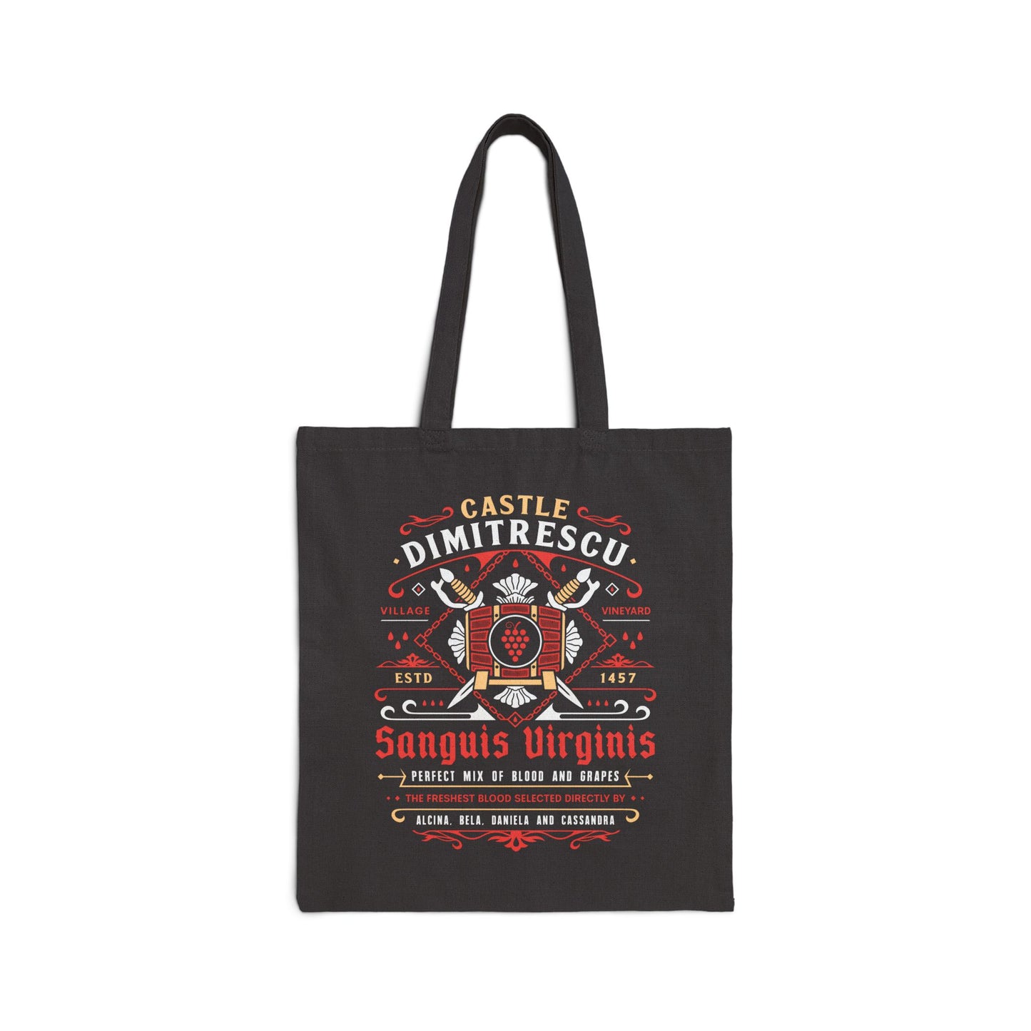 Castle Dimitrescu Vineyard Crest Tote Bag