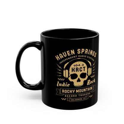 Haven Springs Radio Emblem Black Mug