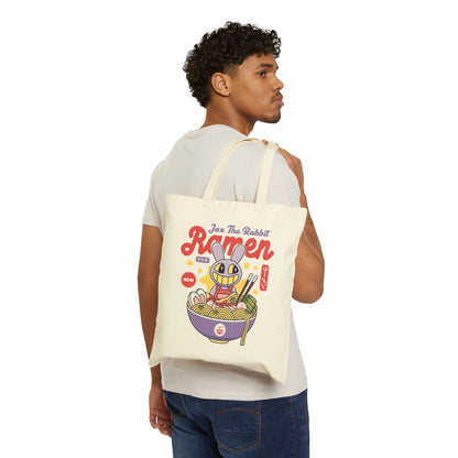 Jax Purple Rabbit Ramen Cotton Canvas Tote Bag