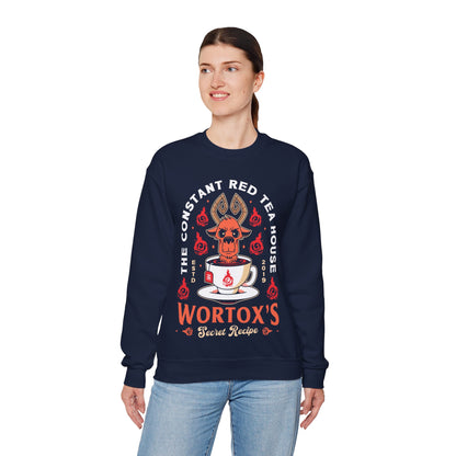 Wortox Red Tea Emblem Crewneck Sweatshirt