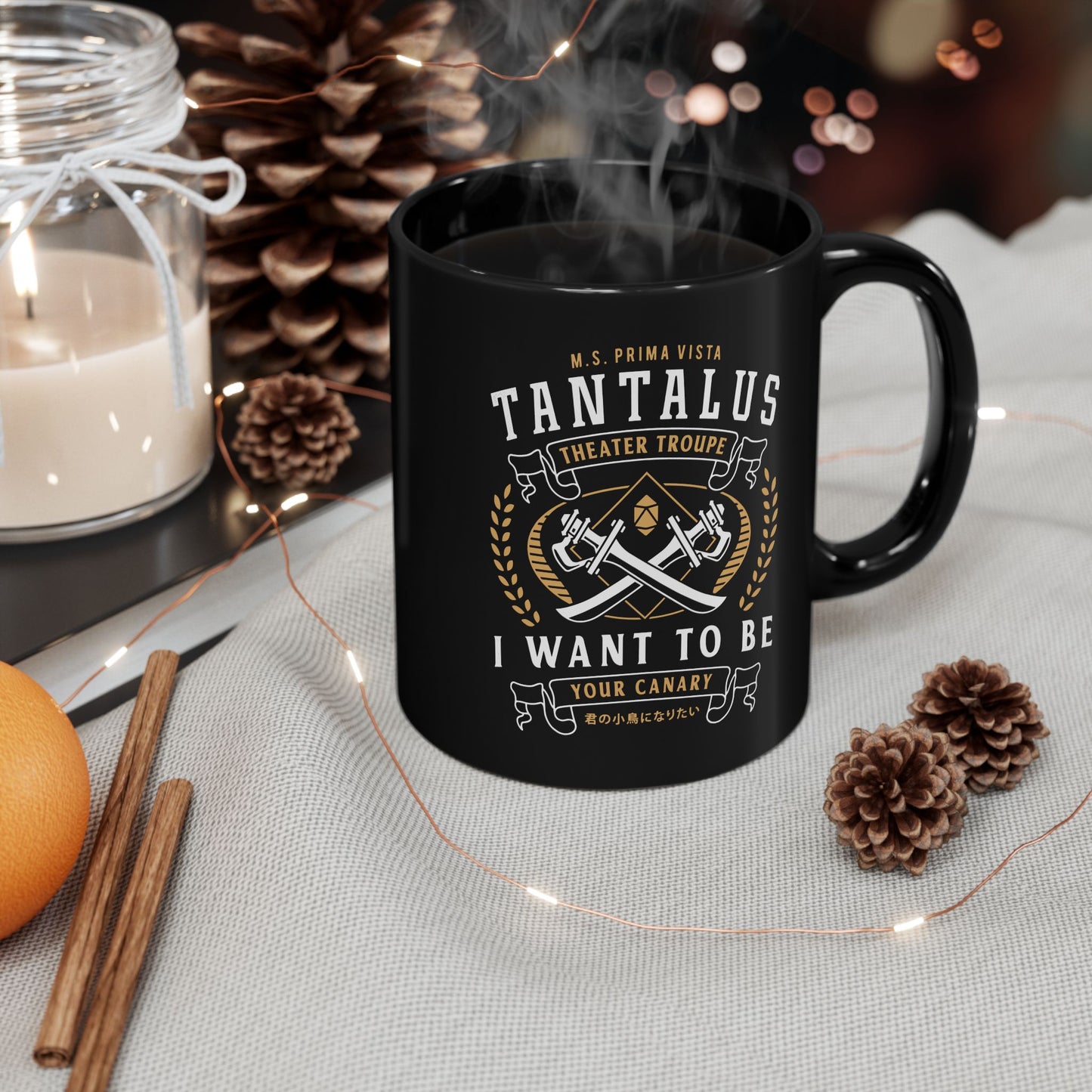 Tantalus Theater Troupe Emblem Black Mug