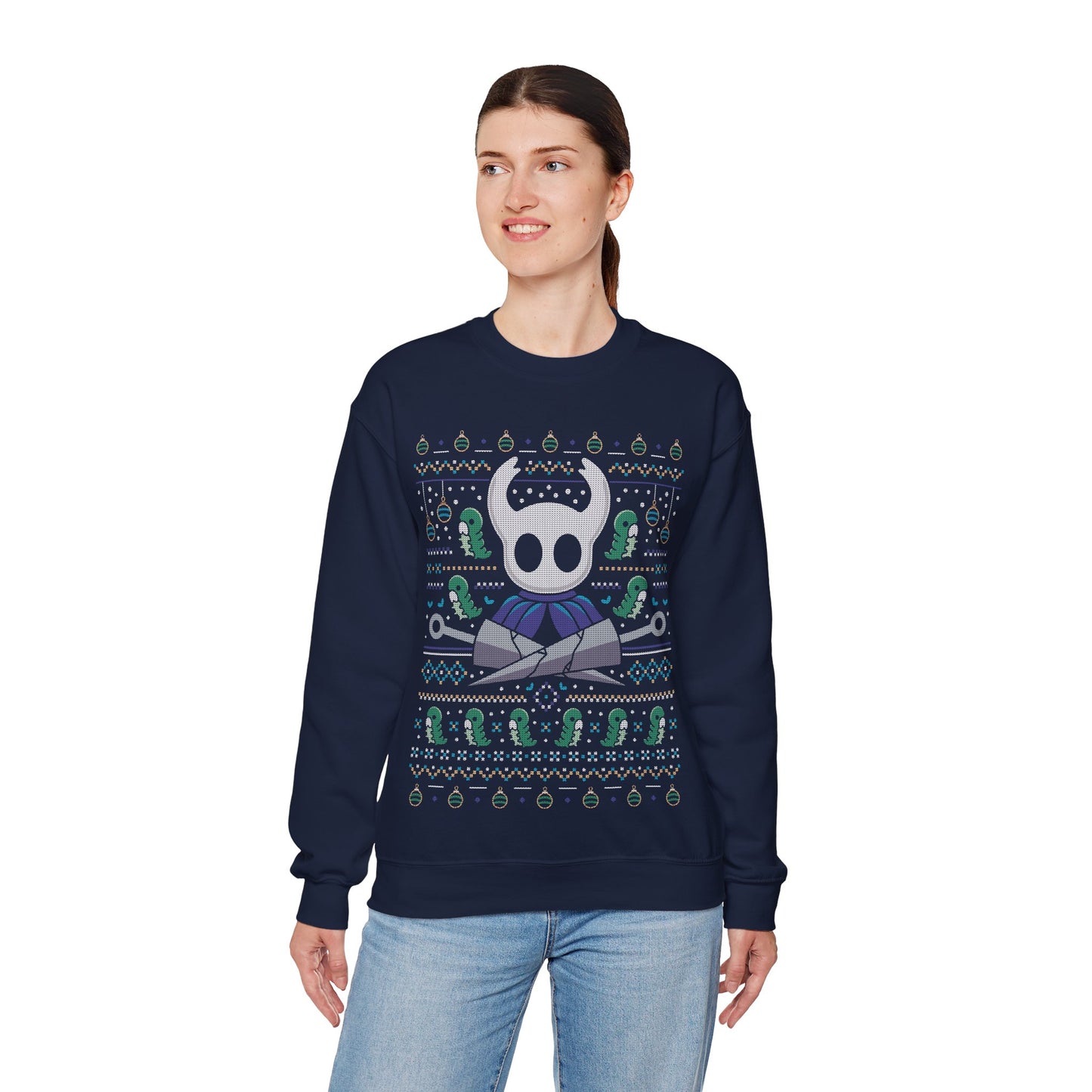 Hallownest Grubs Ugly Sweater Crewneck Sweatshirt