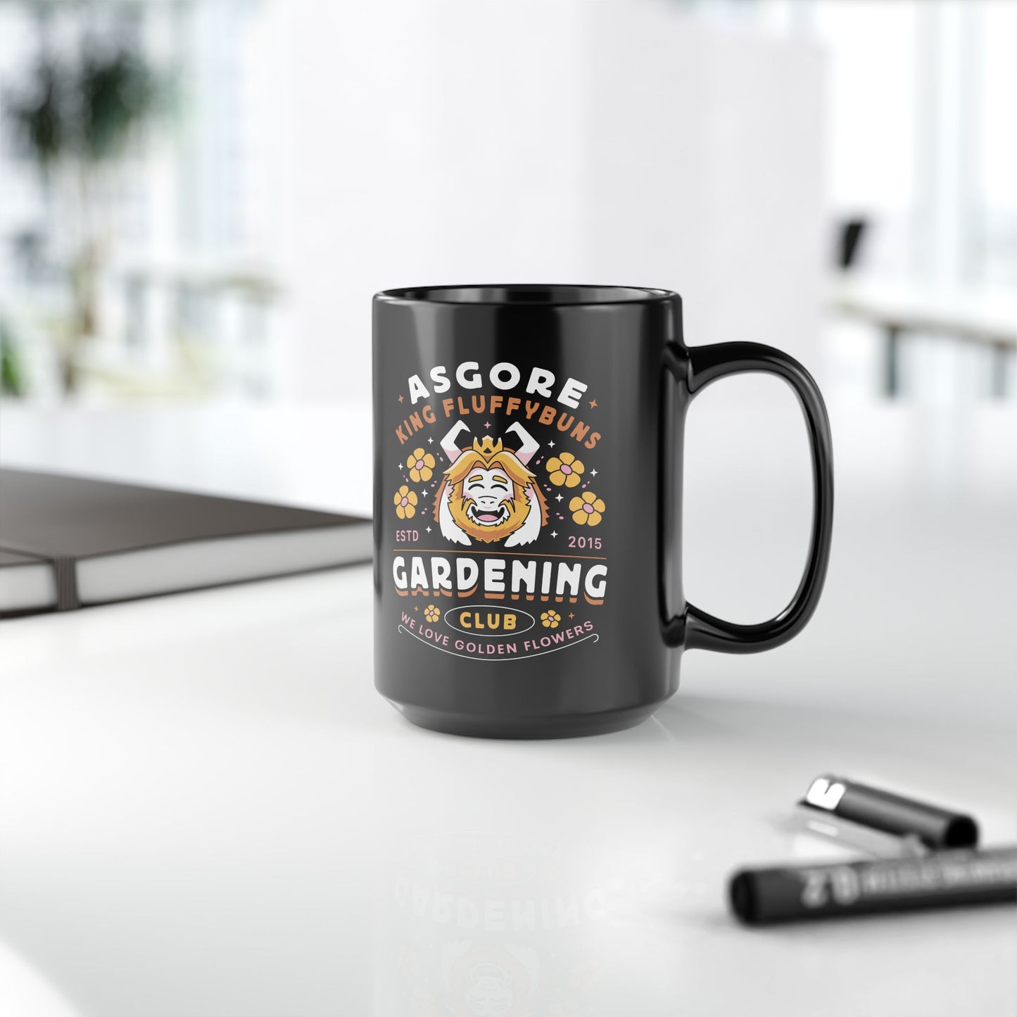 Asgore Gardening Club Black Mug
