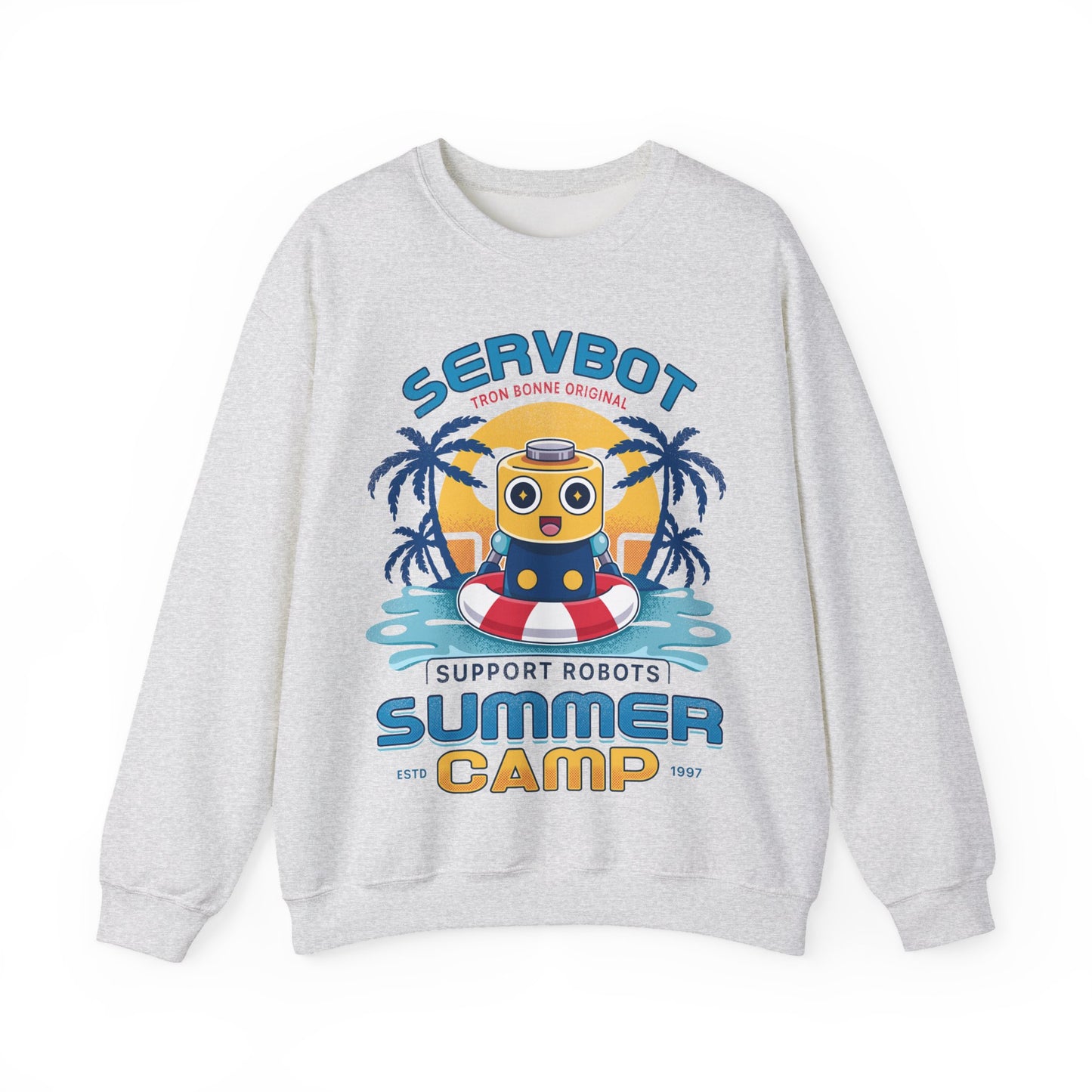 Servbot Summer Camp Vintage Crewneck Sweatshirt