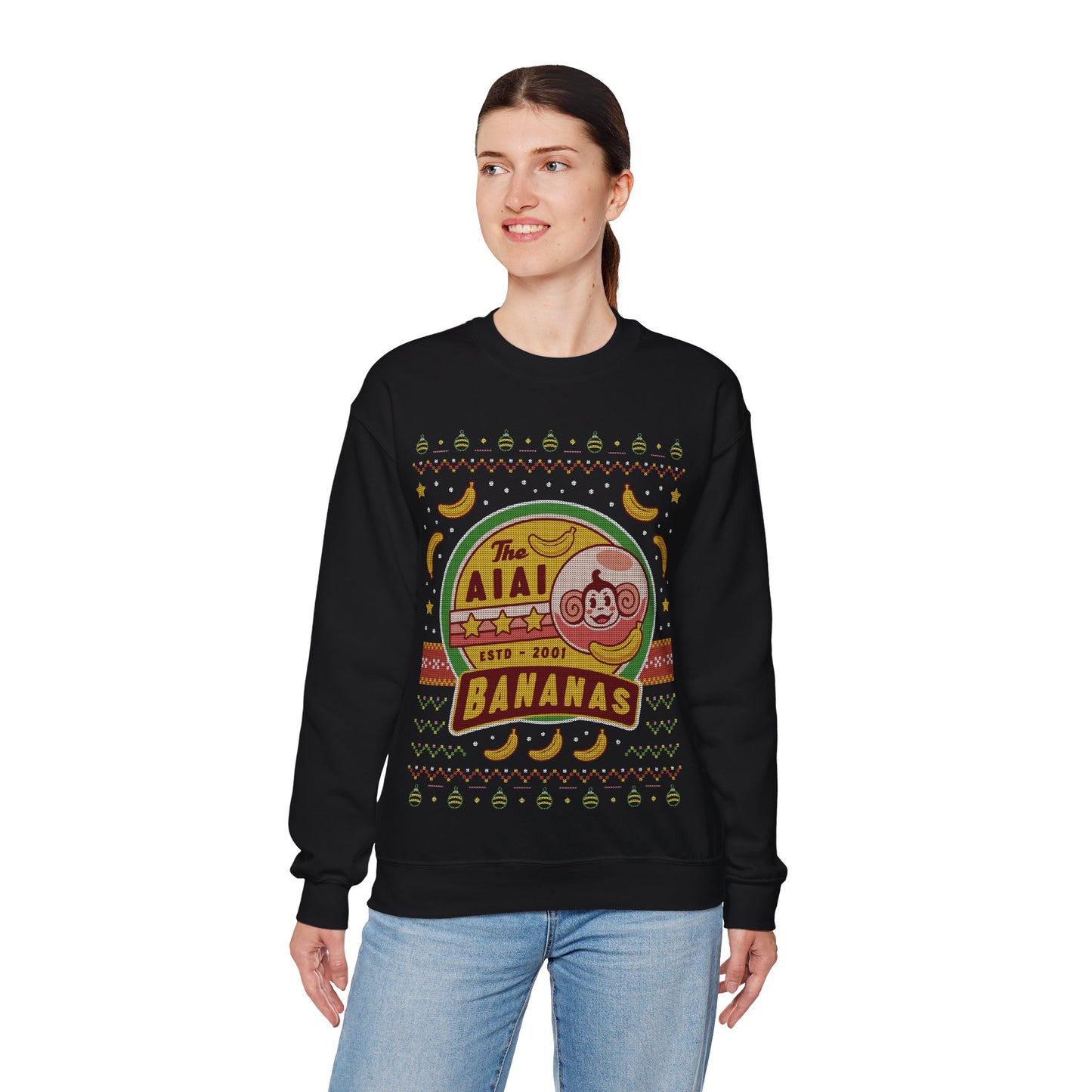 Aiai Bananas Ugly Sweater Unisex Crewneck Sweatshirt