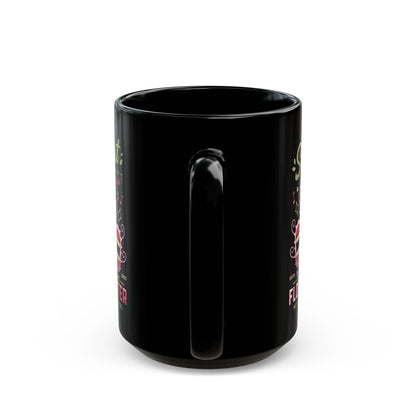 Support Geffen Field Flora Black Mug