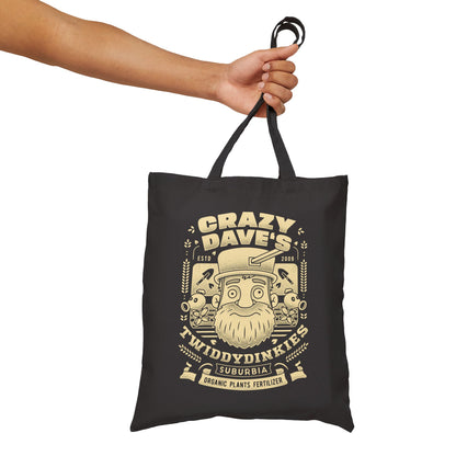 Crazy Dave Emblem Grunge Tote Bag
