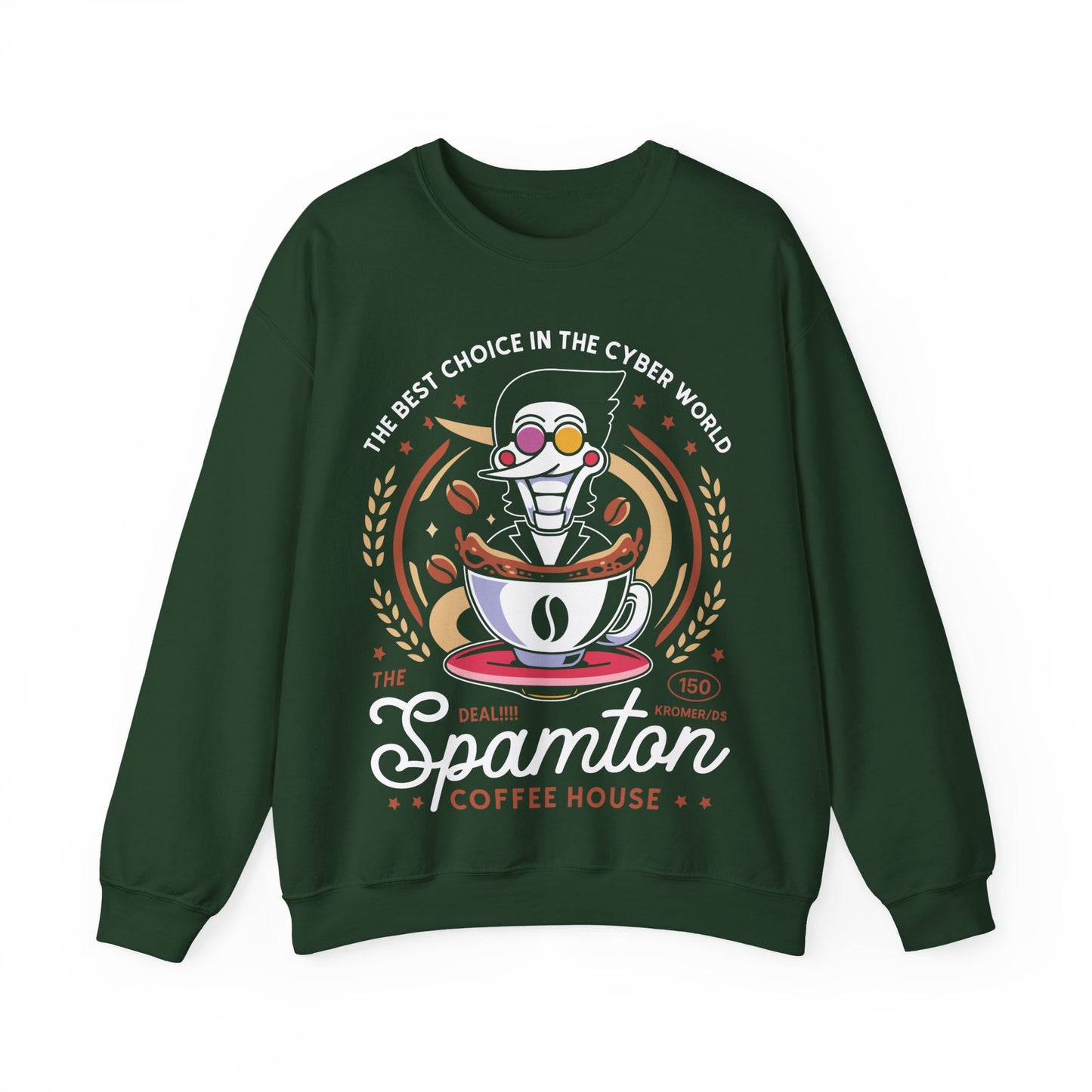 Spamton Coffee Emblem Crewneck Sweatshirt