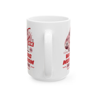 Walking Mushroom Marathon Ceramic Mug