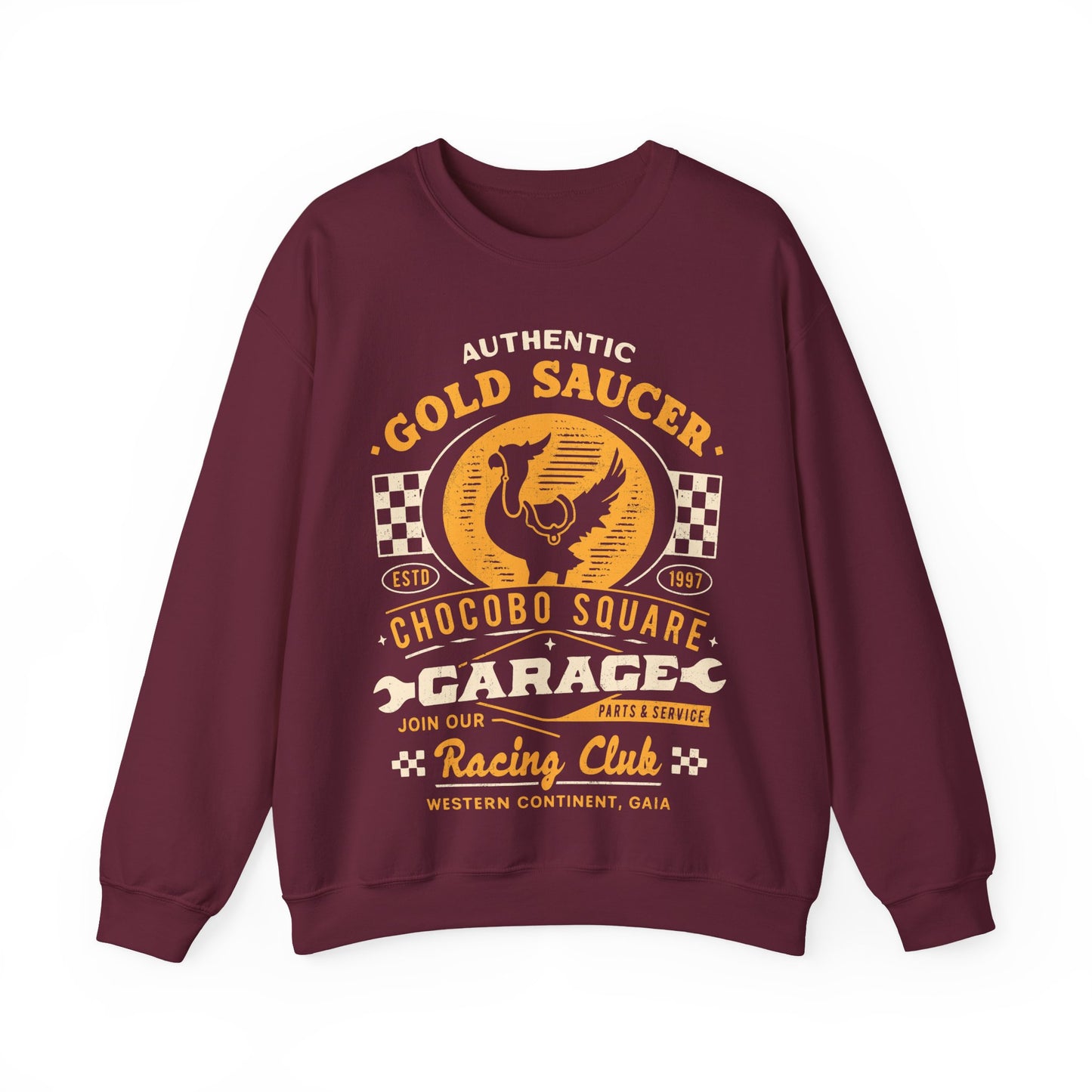 Gold Saucer Garage Vintage Crewneck Sweatshirt