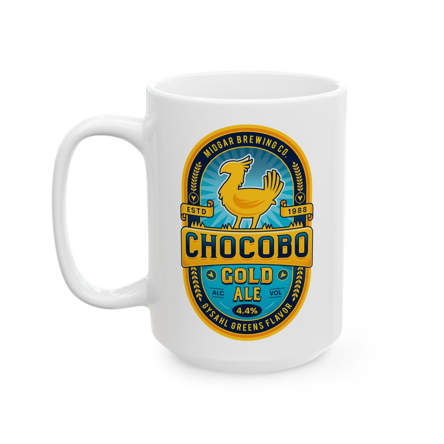 Chocobo Gold Beer Emblem Ceramic Mug