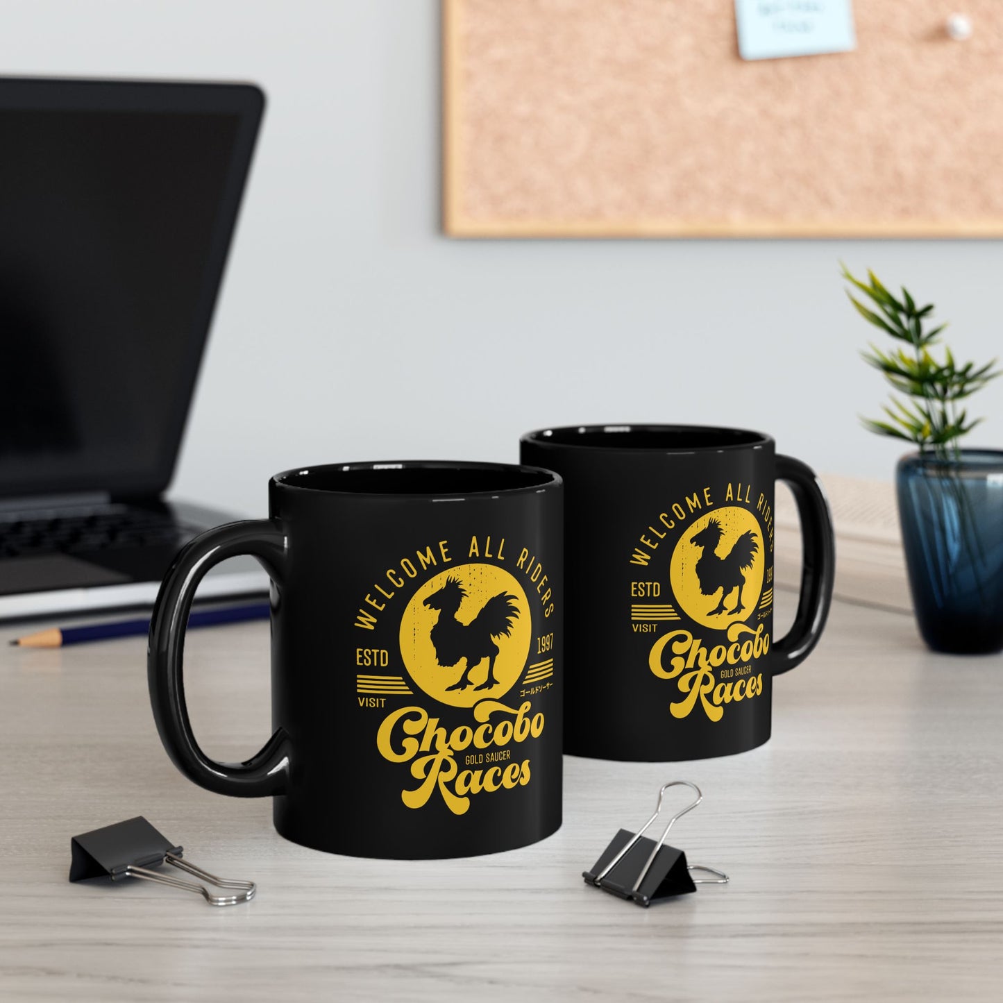 Chocobo Races Crest Black Mug