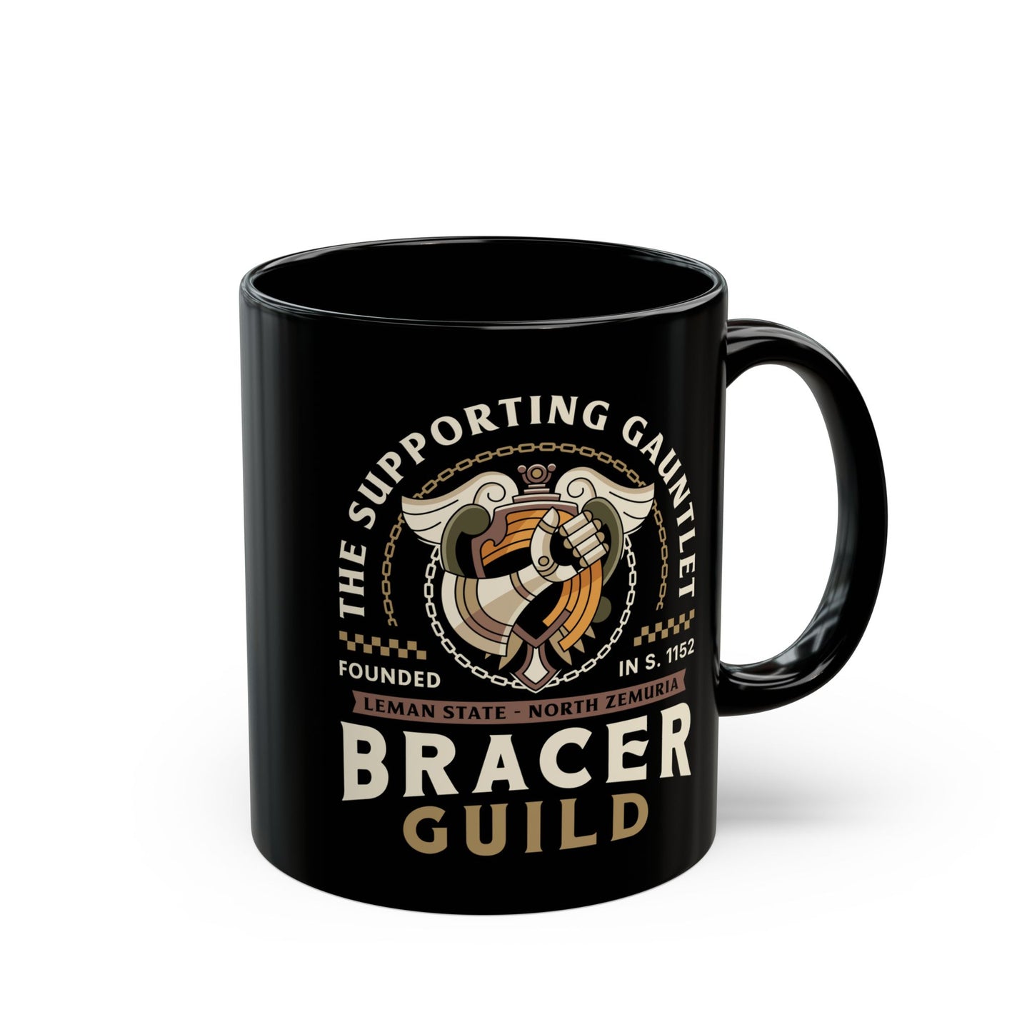 Bracers Guild Leman Crest Black Mug