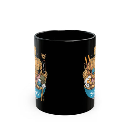 Erdrea Monsters Ramen Grunge Black Mug