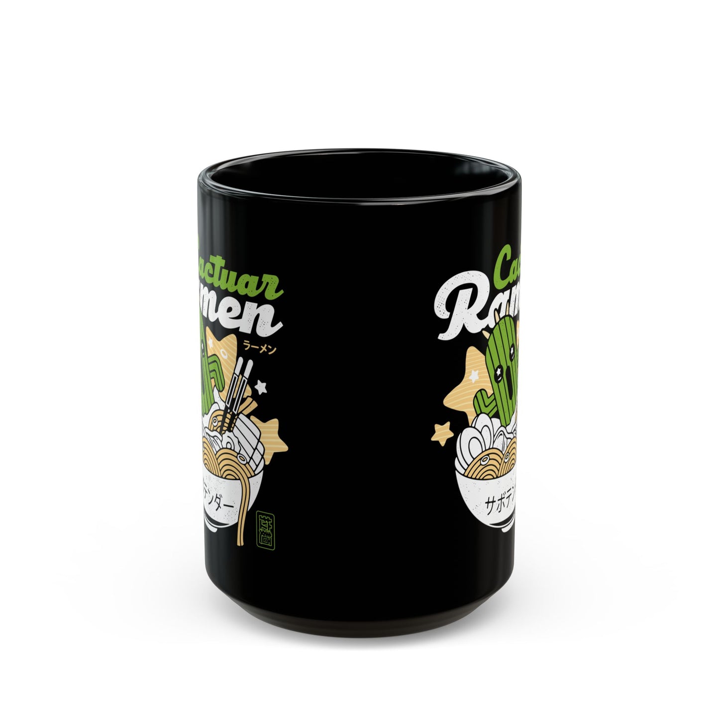 Cactuar Ramen Aesthetic Black Mug