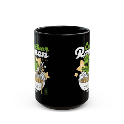 Cactuar Ramen Aesthetic Black Mug