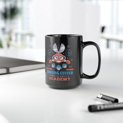 Rolling Cutter Academy Black Mug