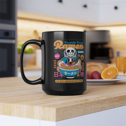 Snowdin Forest Ramen Aesthetic Black Mug