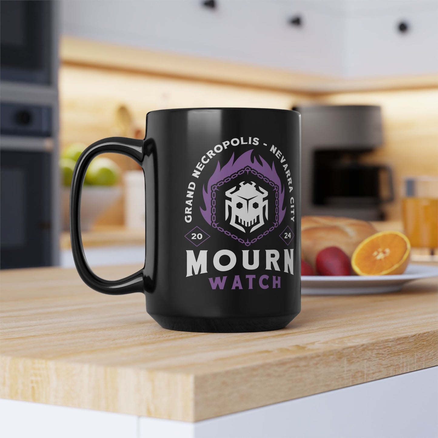 Mourn Watch Emblem Black Mug