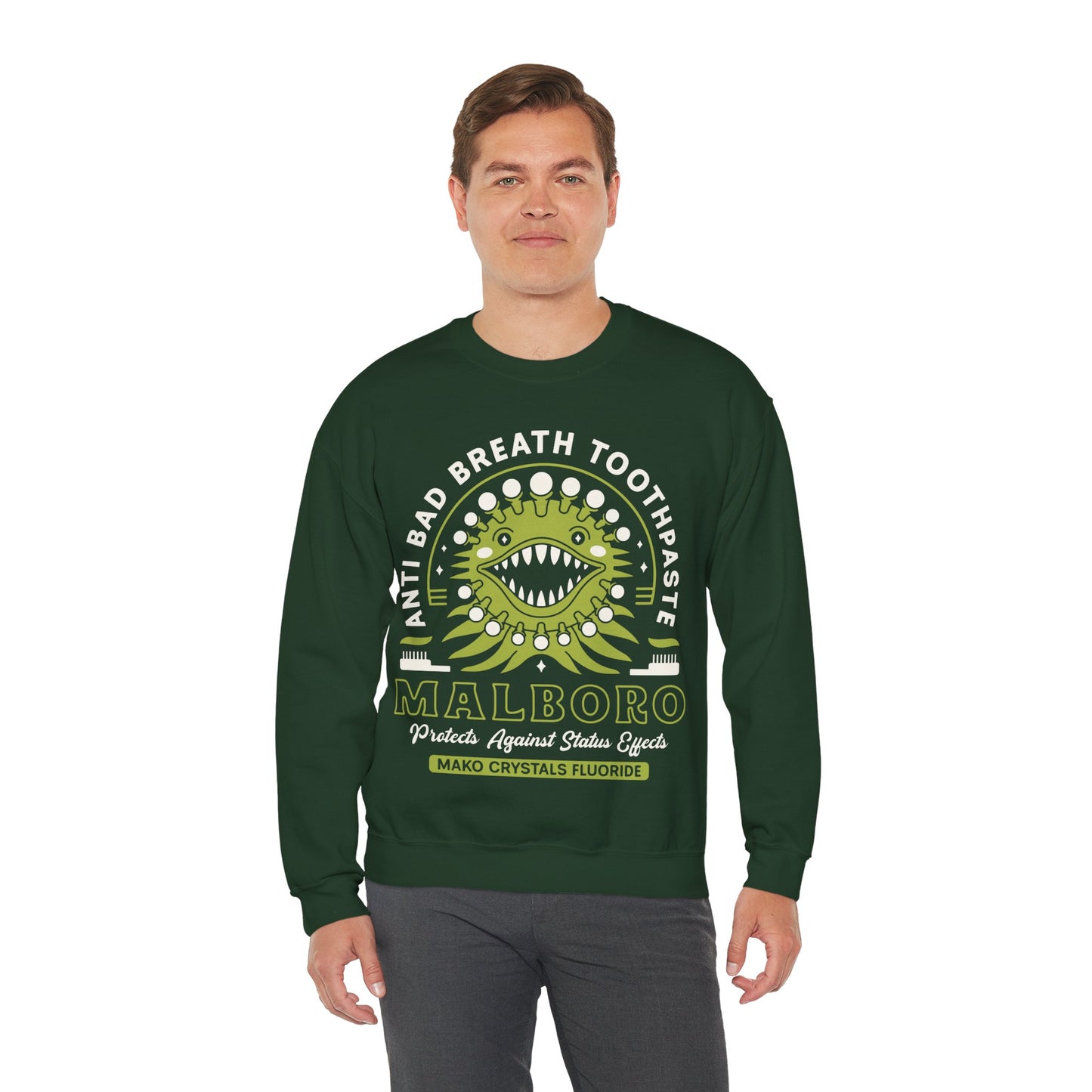 Malboro Toothpaste Emblem Unisex Crewneck Sweatshirt