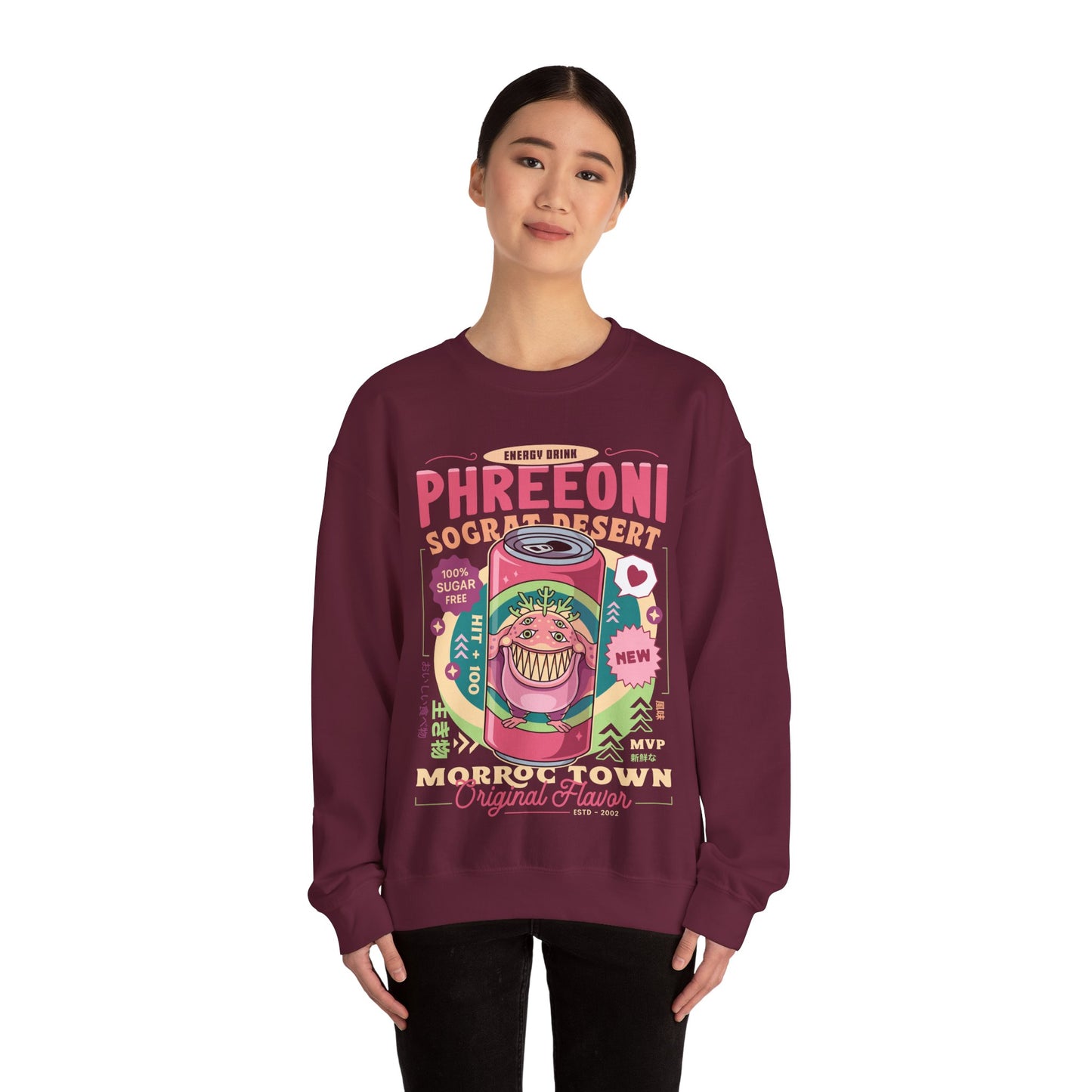 Phreeoni Energy Drink Unisex Crewneck Sweatshirt