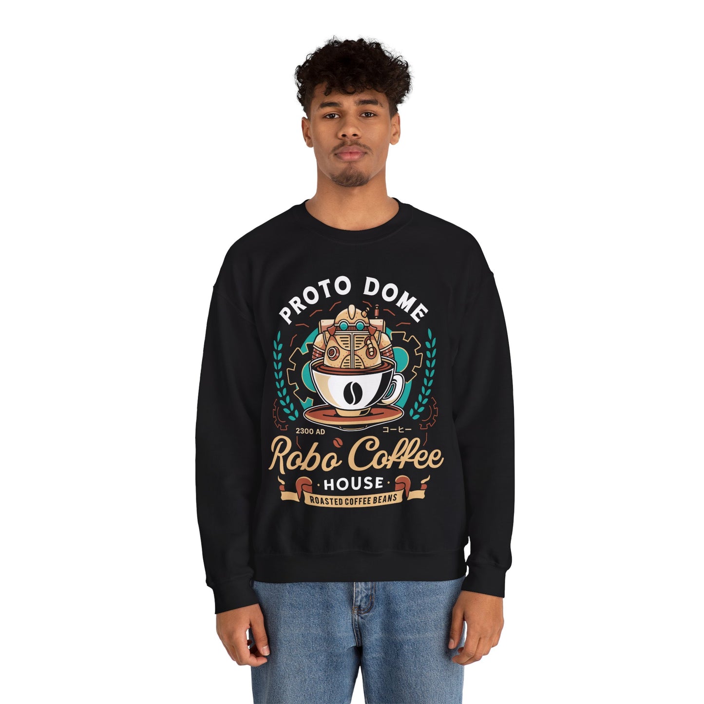 Proto Dome Robo Coffee Crest Unisex Crewneck Sweatshirt