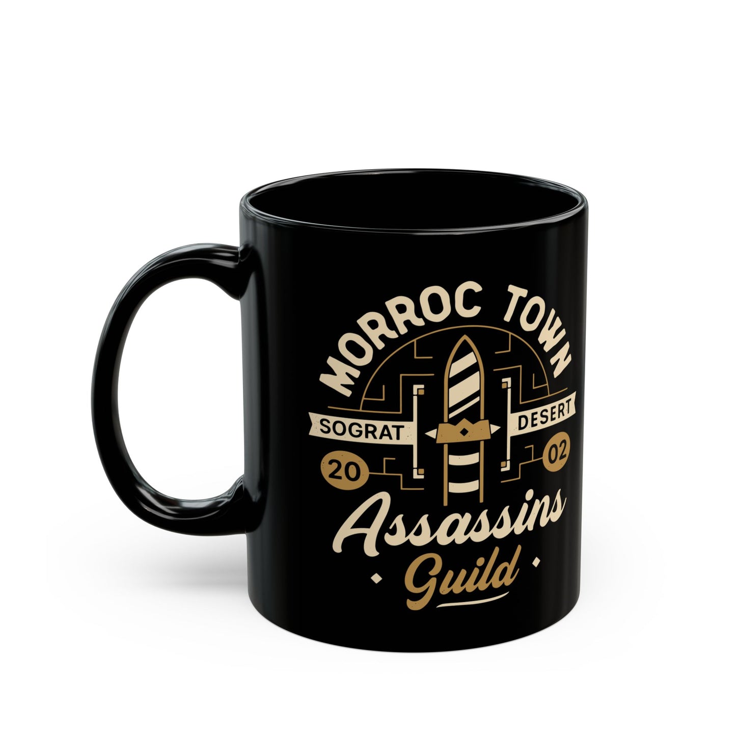 Morroc Oasis Town Guild Black Mug