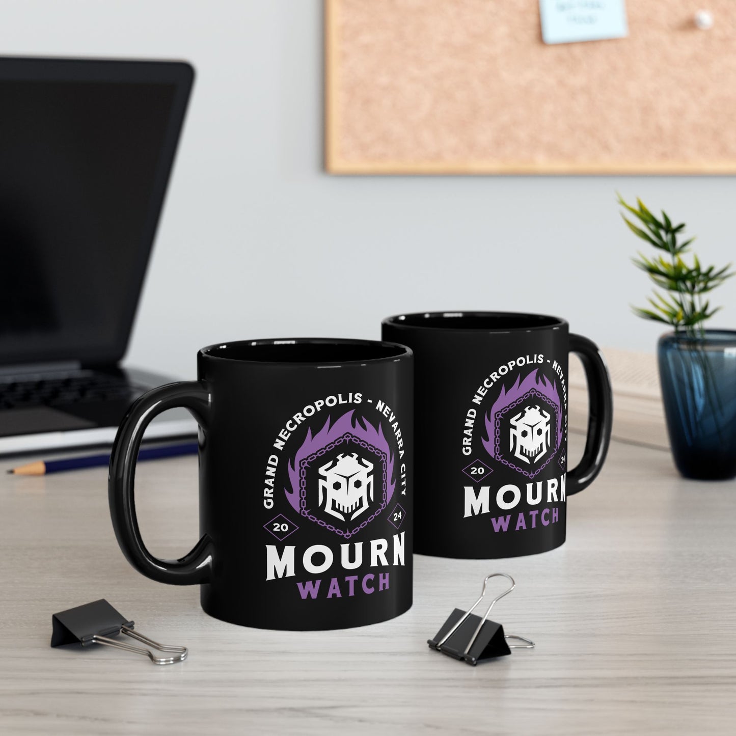 Mourn Watch Emblem Black Mug