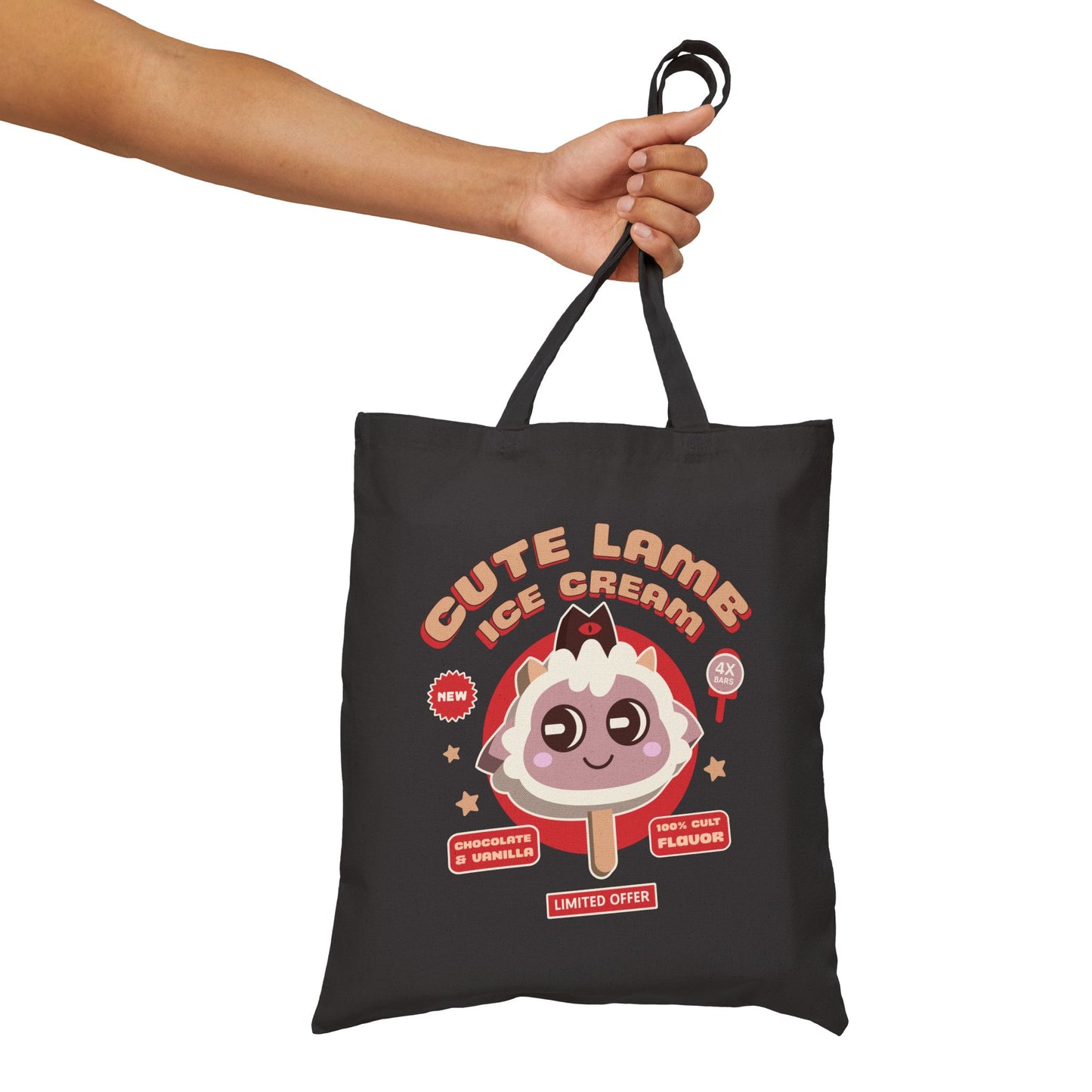 Lamb Ice Cream Cotton Canvas Tote Bag
