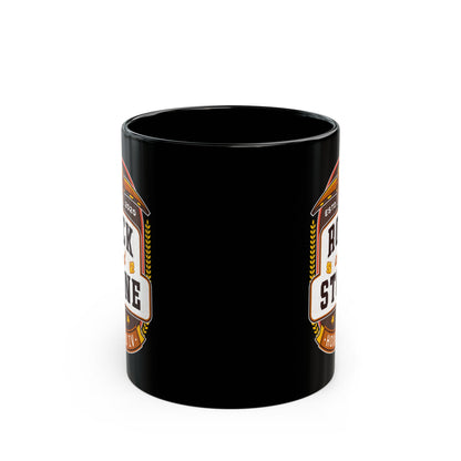 Rock And Stone Emblem Black Mug