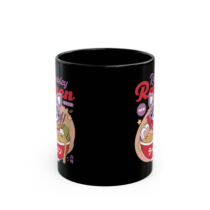Rambley The Raccoon Ramen Black Mug