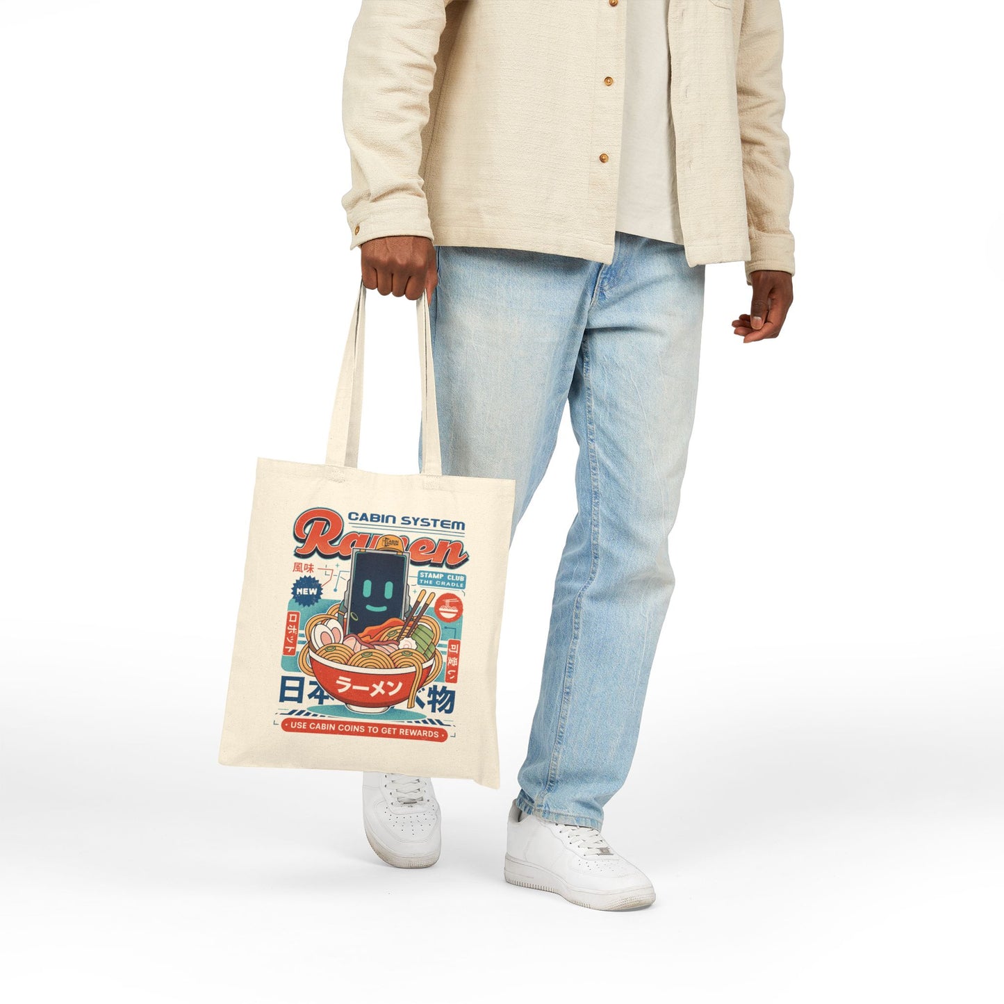 Cabin Coins Ramen Vintage Tote Bag