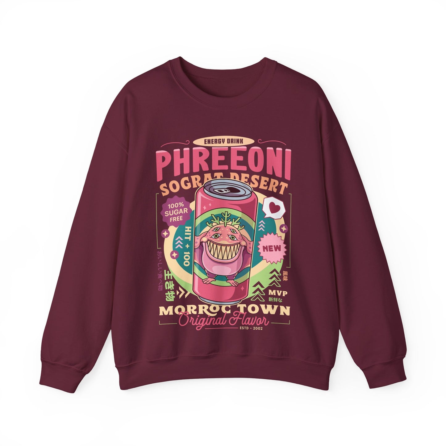 Phreeoni Energy Drink Unisex Crewneck Sweatshirt