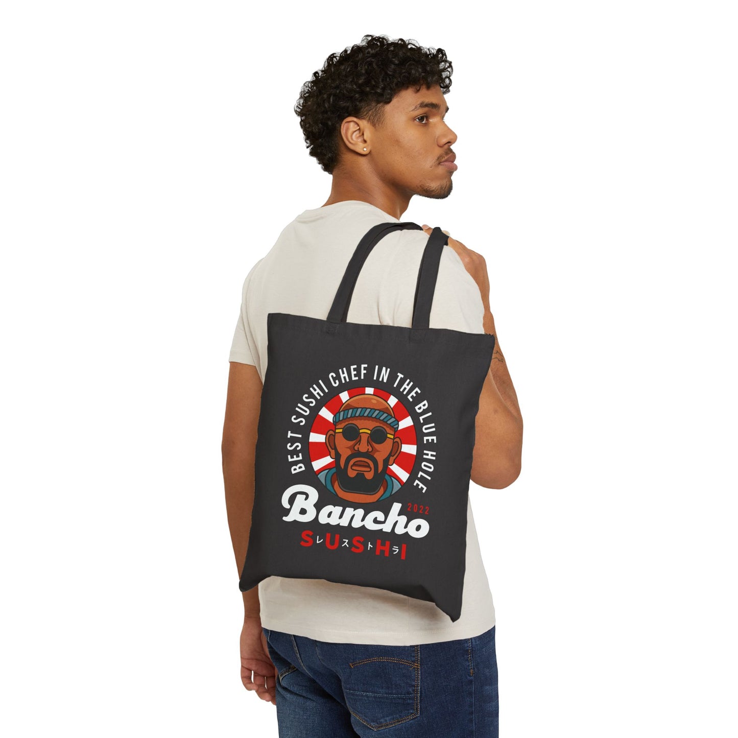 Bancho Sushi Emblem Cotton Canvas Tote Bag