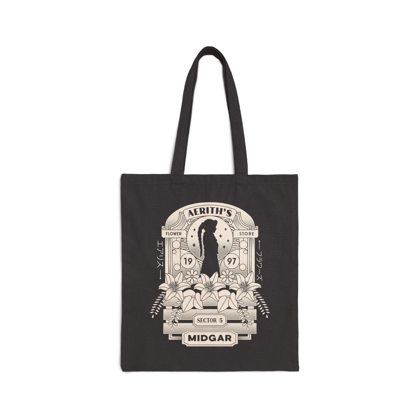 Aerith And Flowers Canvas Tote Bag