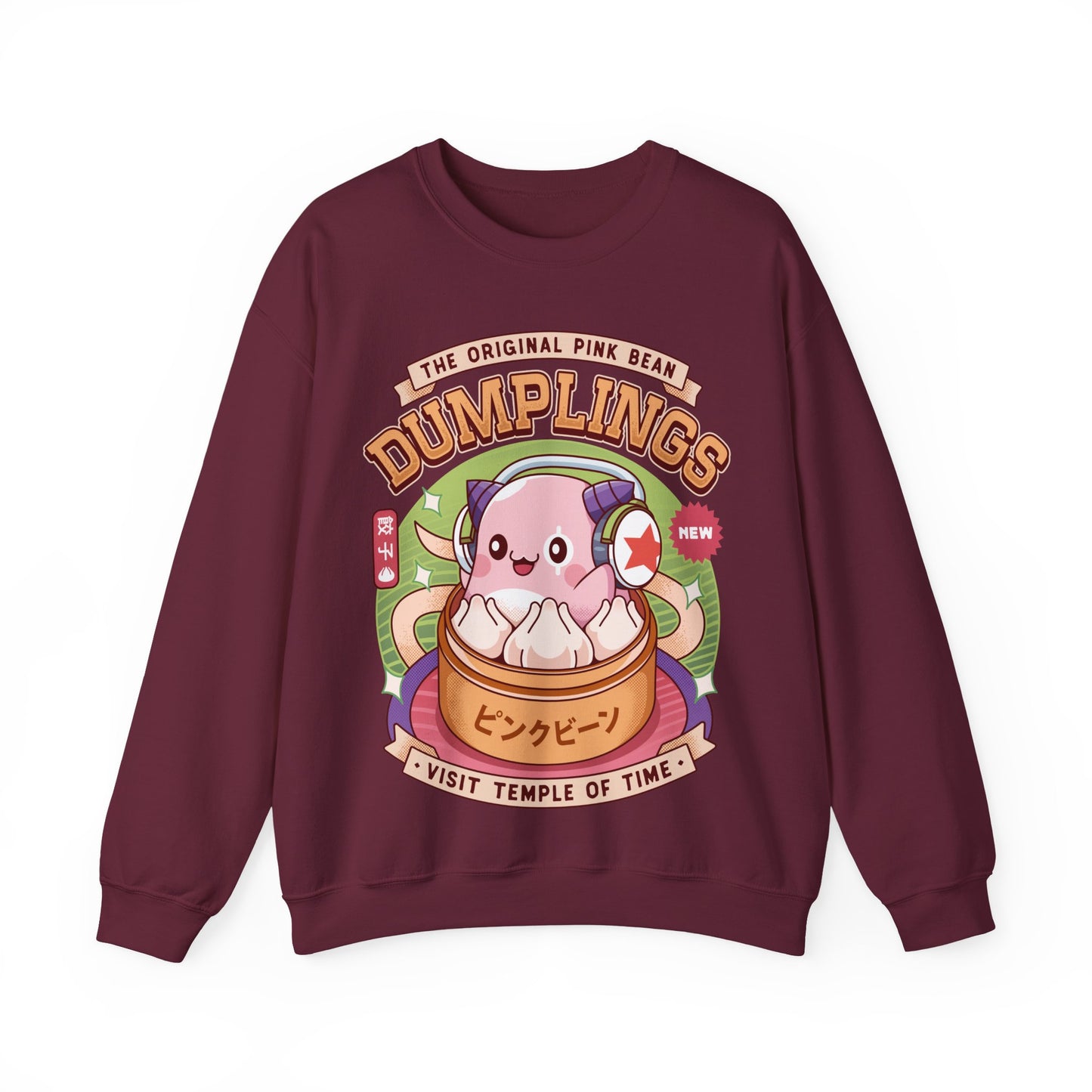 Pink Bean Dumplings Vintage Crewneck Sweatshirt
