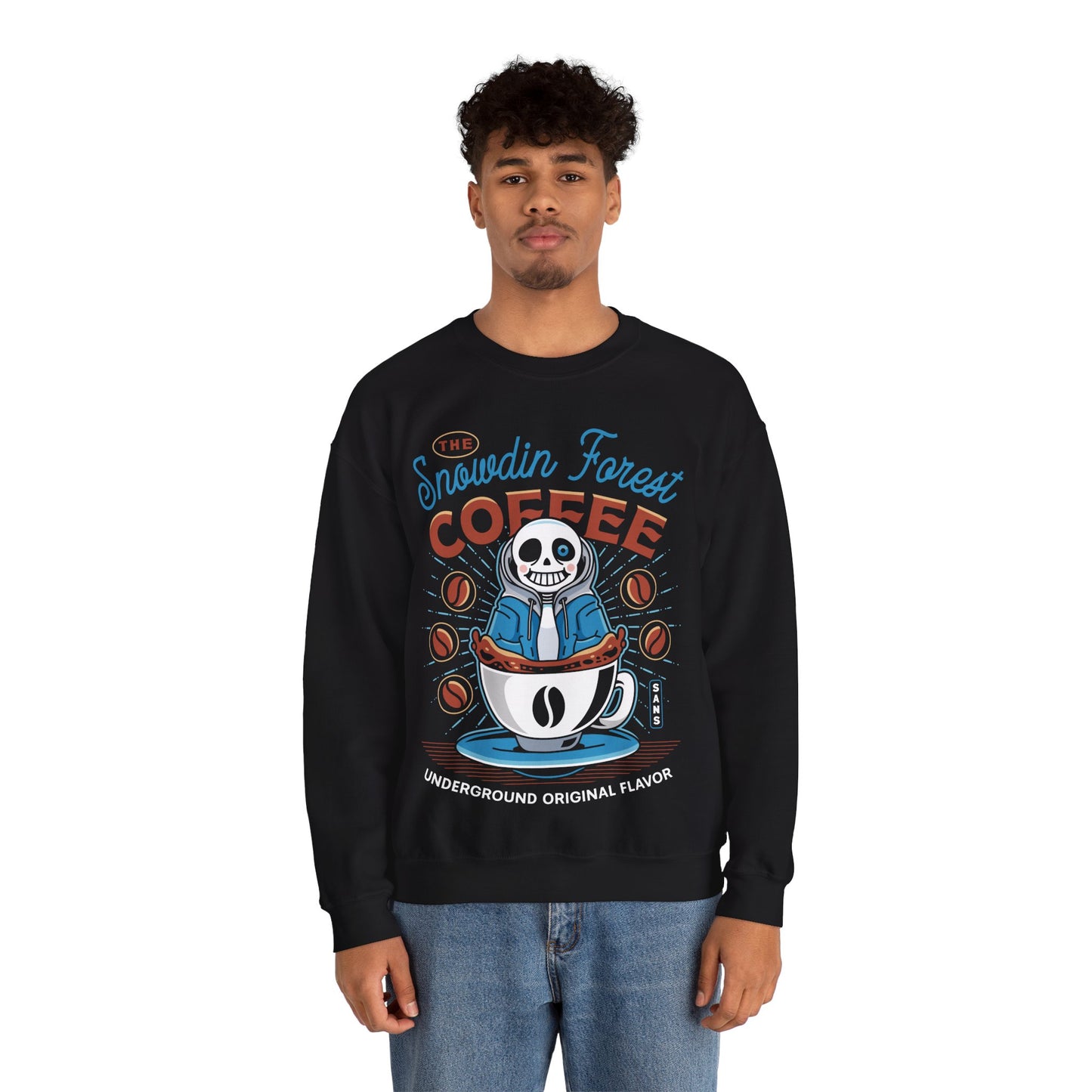 Snowdin Forest Coffee Emblem Crewneck Sweatshirt
