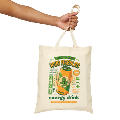 Cactuar Energy Drink Cotton Canvas Tote Bag