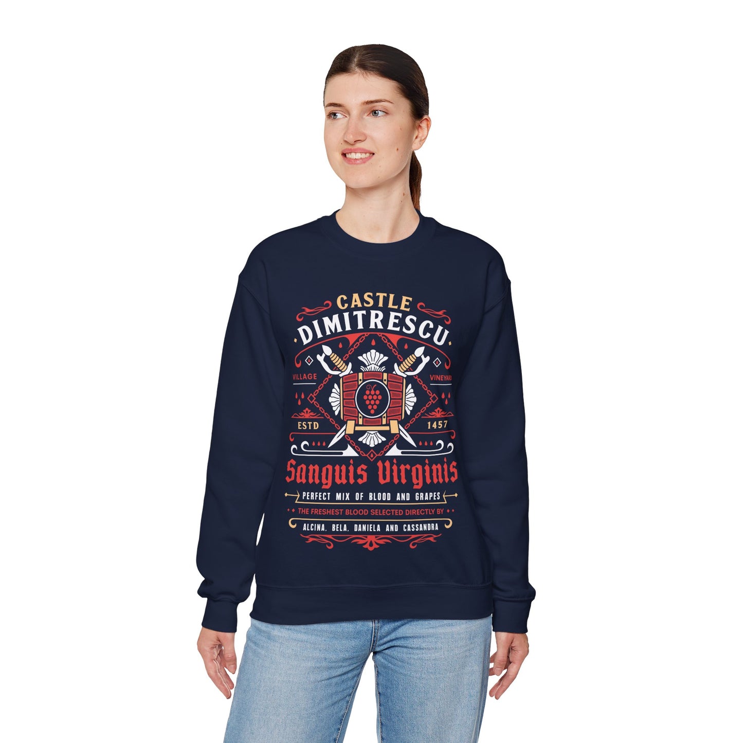 Castle Dimitrescu Vineyard Crest Crewneck Sweatshirt